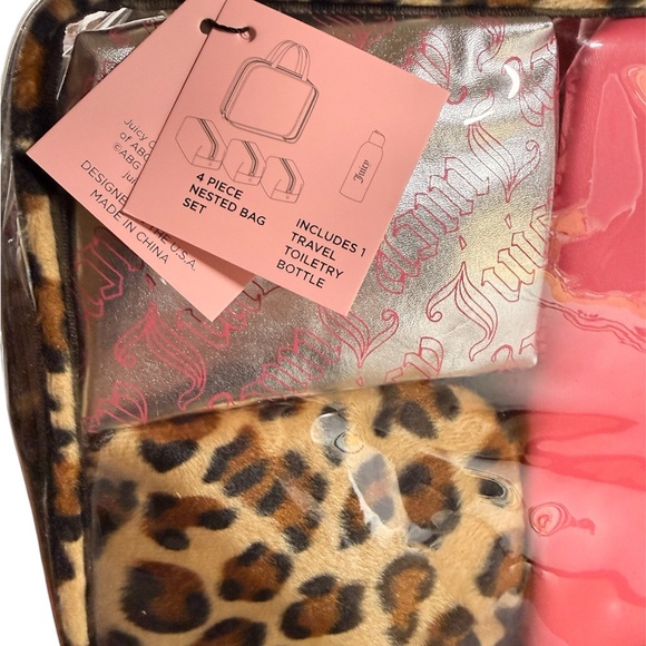 Juicy Couture Silver and Leopard Print Bag Set - Picture 3 of 6